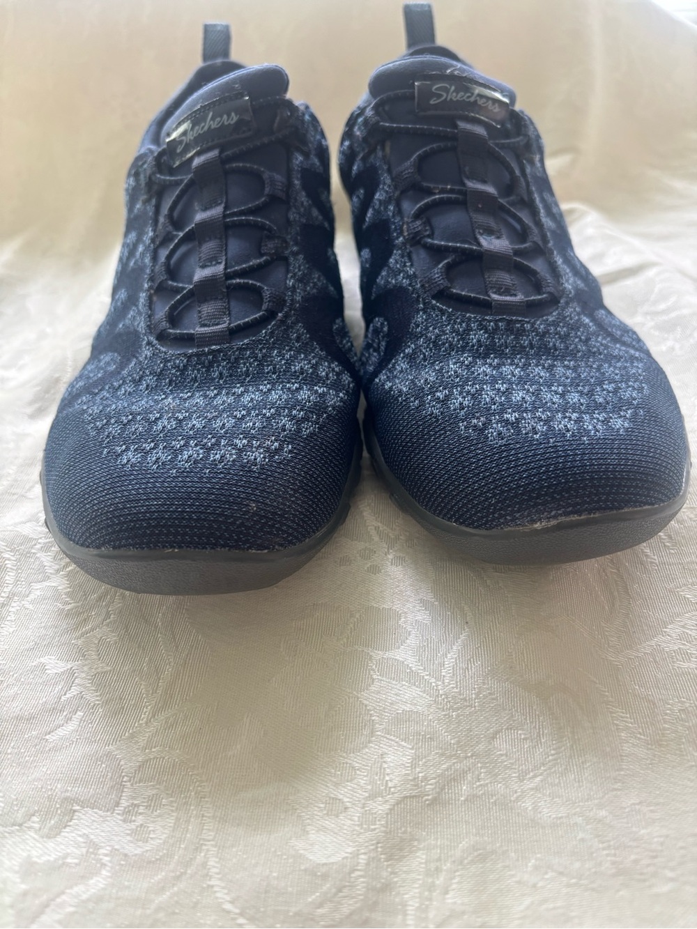 Skechers Navy Relaxed Fit Breathe Easy Sere-Knity Shoes, Size 9 - Picture 4 of 13